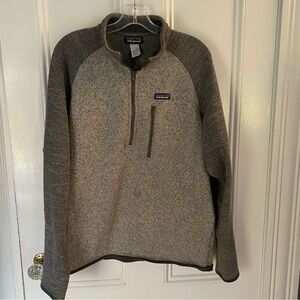 Patagonia Better Sweater men’s L 1/4 Zip Pullover Gray Fleece Outdoor gorpcore